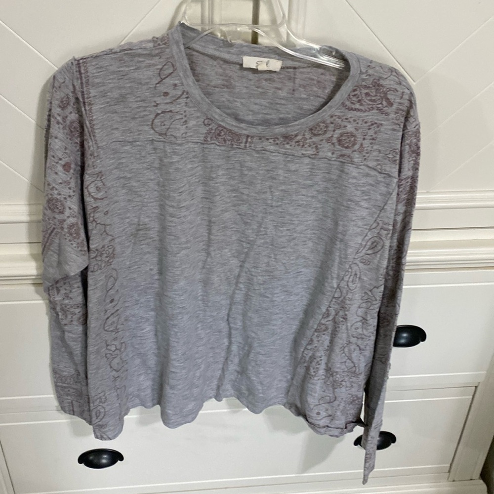 Bandana Print Long Sleeve Tee